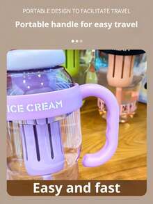 كوب عازل للسيارة بسعة كبيرة ومقاوم للحرارة مع وعاء شرب منفصل قطعة واحدة - متعدد الألوان - مشاهدة 10