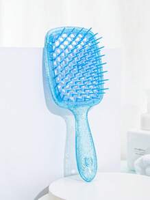 WANMEI 透明闪光镂空发梳 - 女士/女孩闪亮顺发梳，光泽防静电轻便梳子，适用于浓密/卷曲/细软发质，闪亮便携式护发工具，有效控制毛躁，打造理想发型。 - 彩色 - 查看 18