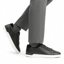 Men's Casual Trainers Dress Sneakers Skate Shoes - Black - View 11