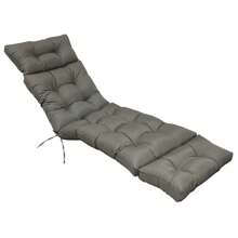 Outdoor Folding Lounger Chair Cushion Recliner Rocking Chair Sofa Mat Deck Chair Cushion For Yard Patio Beach Pool Deck For Outdoor Folding Chaise Lounge Chair Cushion For Beach Sunbathing Patio - 深灰色 - 查看 7