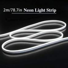 1pc Touch Sensor LED Dimmable Light Strip, Waterproof Flexible LED Neon Light, 5V USB White Lighting Lamp, For Room Decor, Bedroom, Living Room, Kitchen, Bar,