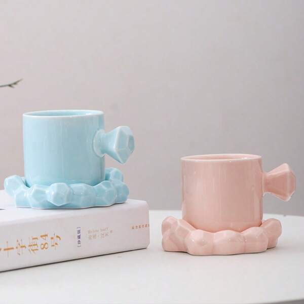 Creative Afternoon Tea Cup And Plate Set, Exquisite Cup And Saucer Set, Coffee Mug, Tea Cup Set, Light Luxury Office And Home Use High-Grade Gift Cup.