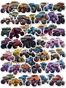 50 piezas Calcomanías de motocicleta, calcomanías personalizadas a prueba de agua con dibujos animados de club de motocicletas para botellas de agua, portátiles, equipaje, autos, monopatines, guitarras, cascos, pegatinas de graffiti divertidas para adolescentes, adultos y útiles escolares - Multicolor - Ver 4