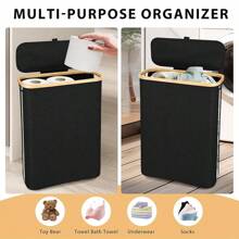 Cesta de almacenamiento de papel higiénico grande con tapa, organizador de papel higiénico delgado, puede contener hasta 20 rollos regulares o 15 rollos mega. Decoración del hogar y del baño, organizador del baño, decoración de otoño, de vuelta a la escuela - Multicolor - Ver 5