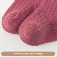 Kids Toddler Ankle Socks Soft Breathable Cute Letter Print Crew Socks Elastic Walking Socks For Baby Clothing Accessory - Wine Red - View 5