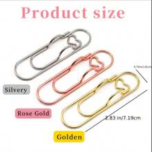 10pcs/Set Multi-Functional Metal Pen Clips - Pen Clips, Fixed Pen Stand, And Hanging Function - Ideal For Office School Supplies And Organization. Suitable For Diary Journal Accessories, Random Color Pen Clips - one-size - View 2