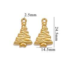 5 Pieces Of 304 Stainless Steel 18k Gold-Plated Vintage Rose Pendant Necklace And Bracelet With Titanium Steel Heart Heart Shape DIY Waterproof Leaf Pendant - Pendant - View 29