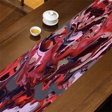[Nature-Inspired Design] Vibrant Colored Spring Table Runner - Polyester Decor, Suitable For Indoor/Outdoor Dining, Multiple Sizes, Great For Family Gatherings And Seasonal Celebrations - Multicolor - View 7
