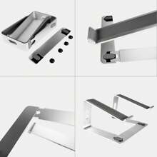 Metal Portable Laptop Tablet Stand Riser Desk Table Mount Holder For Home Office, Study, Or Daily Use - Durable And Space-Saving Design - 13-15 Inches - View 5