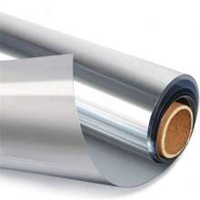 One Way Privacy Window Film, Daytime Mirror Reflective Heat Control UV Sun Blocking Non-Adhesive Static Cling Window Tint For Home And Office - Double-sided Silver - View 2