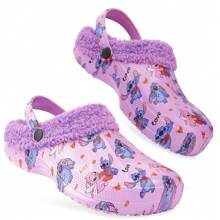 Disney Stitch Clogs Fleece Lining Slip On Garden Shoes Heel Strap Options With Charms Indoor Outdoor Gift - Multicolor - View 1
