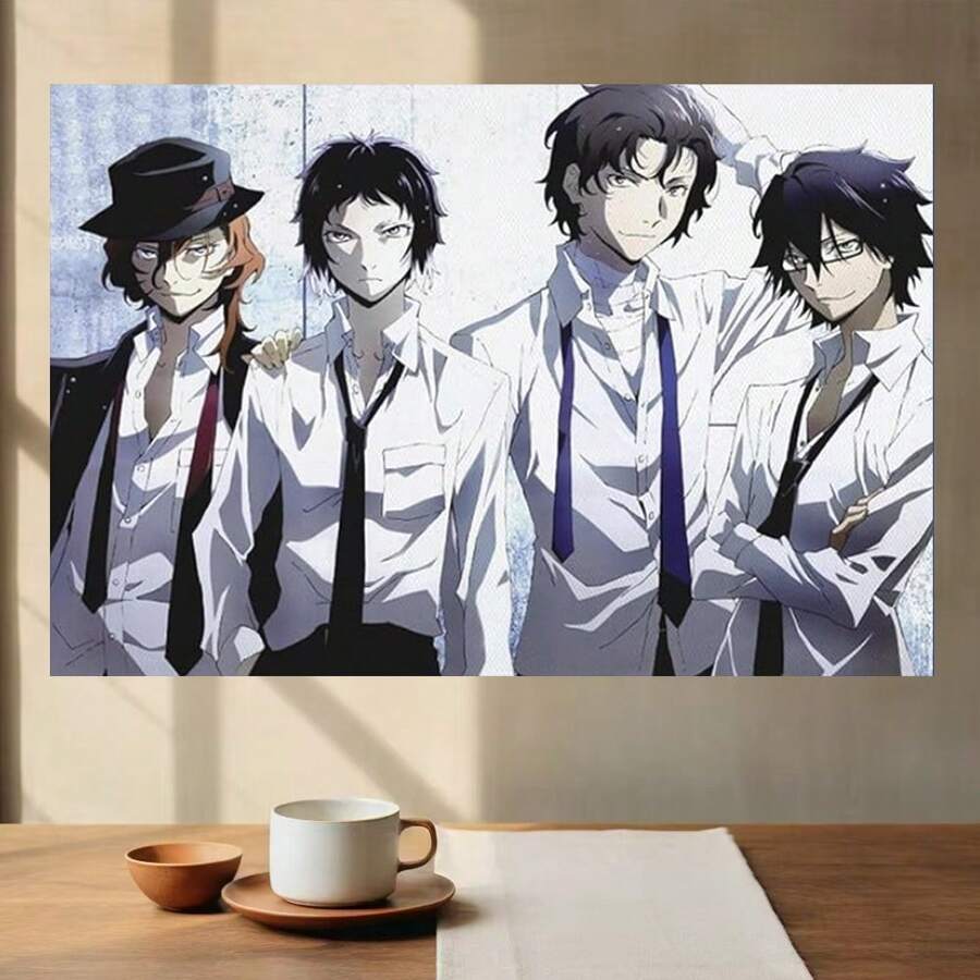 Framed Anime Posters B.Ungo S.Tray Dogs Poster Manga Pictures For Bedroom Wall Decor Canvas Art Poster And Wall Art Picture Print Modern Family Bedroom Decor Posters - 框架 - 查看 1