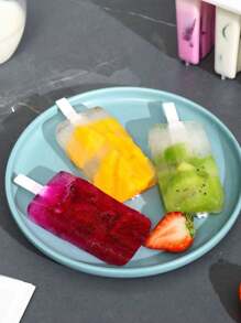 1 Stück/2 Stücke Eis-am-Stiel Form, minimalistischer weißer klarer Eislutscher-former für Zuhause