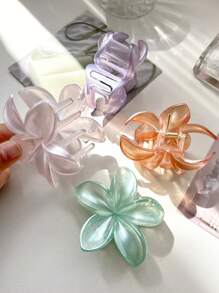 6 件糖果色紫薇花 PC 发夹，可爱雏菊花发夹，百搭女士日常休闲佩戴发夹发夹发夹发夹接发夹，沙滩配饰，爪夹
