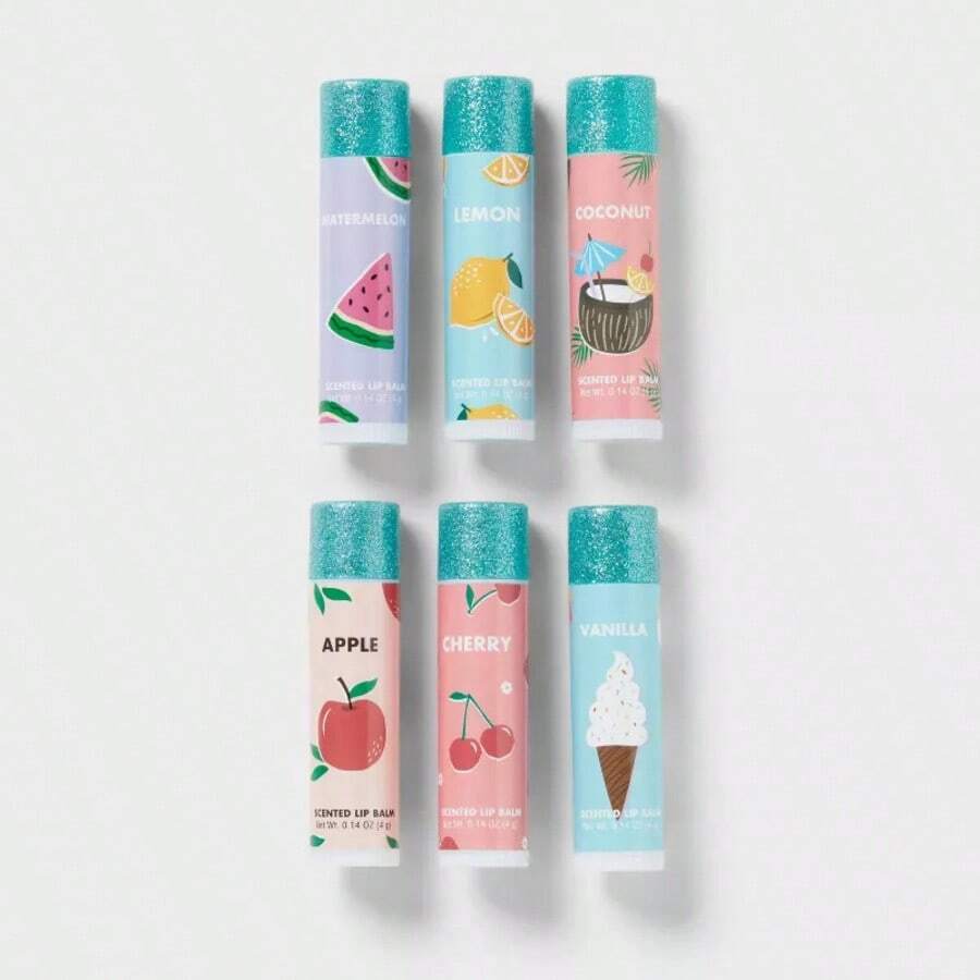 6ct Lip Balm Set Clear Girls Lip Balm, Kids Lip Gloss, Moisturizing ...
