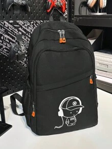 New And Cool Light Luxury Graffiti Large Capacity Versatile Backpack, Student Travel Backpack, Computer Bag, Contrasting Printed Backpack, Unisex Holiday Gift. - Multicolor - View 3