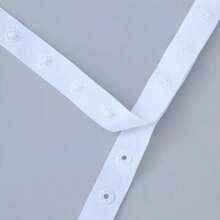 3Yards/Pack White Black Snap Fastener Tape Polyester Button Ribbon For Sewing DIY, Handmade Hidden Fastening Strip, Dual-Color Snap Buttons For Crafts And Accessories - Multicolor - View 9