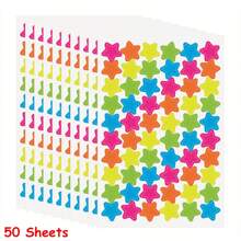 10-50 Sheets Colorful Diary Self-Adhesive Graffiti Stickers Scrapbook Albums Graffiti Stickers Student Notebook Decoration Heart Number Letter Dot Sticker ﻿