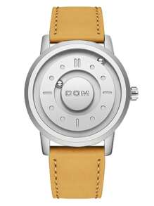 DOM Men's Watch, Magnetic Techology Faceless Leather/Steel Band Quartz Waterproof Wristwatch Brand - Quartz Watches - View 16