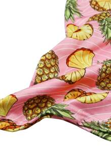 1 Pc Men's Stylish Pineapple Pink Sweatpants With Comfortable Soft Mesh Lining And Long-Leg Boxers