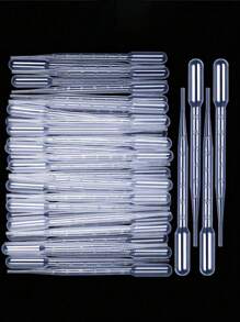 20pcs 3ml Plastic Dropper Pipettes With Scale, Disposable Essential Oil Dropper Bottle, Suitable For Beauty Tools, Science And Laboratory - Clear - View 1