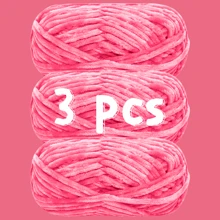 3 Packs 300g (100g*3) High Quality Velvet Chenille Yarn, Soft & Fine Texture, Skin-Friendly & Warm, Non-Shedding, Suitable For Knitting Sweaters, Coats, Slippers, Hats And DIY Handicrafts - 3-pc - View 13