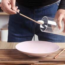 1/2pcs Japanese Wooden Solid Wood Coffee Spoon Honey Mixing Spoon Long Handle Round Mouth Round Handle Wooden Spoon