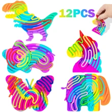 1pc Children's Sensory Activity Board, Silicone Fidget Toy, Reversible Design Sensory Busy Board, Stress Relief Toy, Enhances Sensory Experience, Battery-Free, Suitable For Children, Teens, Travel, ADHD, Classroom, Stress & Anxiety Relief Toy (1 Sensory Board + 11 Silicone Strings, Silicone String Colors Random)