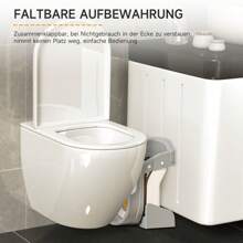 Baby Toilettensitz Hilfsleiter Kinder mit Treppe Toilettentrainer 3 in 1 Kinderleitertoilette mit PU-Pad Höhenverstellbar Klappbar