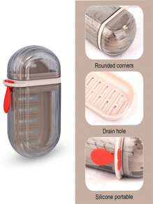 5Pcs Creative New Fashionable Mini Compact Portable Travel Soap Dish, 3/2/1pc Double Layer Sealed Transparent Cover Draining Soap Box, Multi-Functional Storage Small Soap Case, Suitable For Home, Travel, Business Trip, Beach, Swimming, Yacht, Gym, Dorm Travel Essentials School School Supplies Holiday Camping Holiday Essentials Vacation Accessories Perfume For Women Perfume For Men Perfume Bottle - Multicolor - View 12