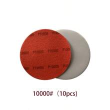 12/24片装 5英寸干湿两用砂纸片 - 粒度800-5000 - 带魔术贴植绒的轨道砂纸垫套装，适用于电动研磨机配件