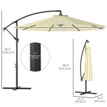1 Pc Outdoor Beach Umbrella, Double-Sided Sun Umbrella, Large Sunshade Umbrella, Dia.116.1" X 98.4"H, Cover A Wide Range Of Sunlight, The Handle Can Be Raised And Lowered 360 Degrees To Adjust The Umbrella