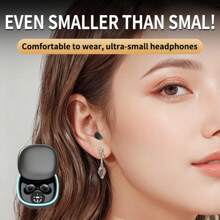 Auriculares inalámbricos mini invisibles, cómodos de llevar, ligeros, auriculares inalámbricos para dormir, regalo ideal para cumpleaños, Día de San Valentín, aniversario, auriculares inalámbricos unisex para estudiantes - Multicolor - Ver 9