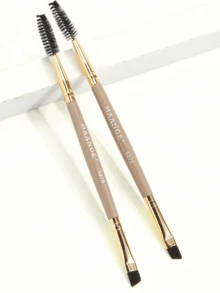 MAANGE 2pcs Double Head Eyebrow Brush Set,Makeup Tools With Soft Fiber For Easy Carrying,Brush For Travel - Multicolor - View 2