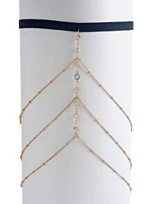 1-Piece Set Of Extremely Simple Stone Beaded Tassel Leg Chain, Golden Sexy And Stylish Leg Band, Suitable For Ladies To Wear Daily Beach Party Gifts (Including Size, Purchase With Caution, Requires Careful Care)