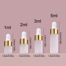 somebo 10 件 1ml 2ml 3ml 5ml 磨砂玻璃精油滴管瓶带移液器 - 旅行装防漏样品容器，适用于芳香疗法、护肤品、精华液、化妆品