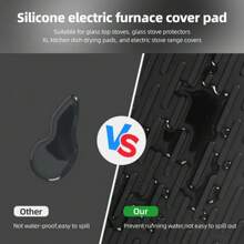 1pc Silicone Stove Cover Mat For Electric Stove, Gas Stove, Glass Stove, Washing Machine Stove - 27.9x19.7 Inch Large Oven Top Silicone Stove Protector, Extra Large Silicone Stove Protector - Heat Resistant, Non-Slip, Waterproof, Kitchen Utensil Divider, Easy Clean Dishwashing And Drying Mat, Kitchen Drain Mat, Multi-Purpose Insulation Protector