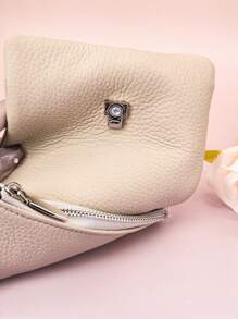 Damen Kurze Geldbörse aus PU-Material, 1 Stück Retro Weiche Tierhaut Retro Muster Patchwork Verfeinerter Knopfverschluss Großes Fassungsvermögen Multi-Kartenfächer Multifunktionale Kartenhülle Münzbörse, Junges Reißverschluss-Münzfach Klein Leicht tragbar, Geeignet als Urlaubsgeschenk