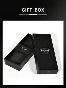 TOMI Teen Boys & Girls Vintage Calendar PU Leather Quartz Wristwatch - Black - View 6