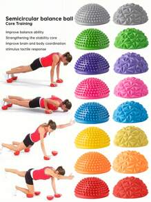 Half Yoga Ball, Balance Training Ball With Anti-Slip Texture. Used For Balance Training, Auxiliary Exercise, Foot Massage, Muscle Relaxation, And Stress Relief Gym Accessories