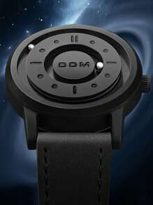 DOM Men's Watch, Magnetic Techology Faceless Leather/Steel Band Quartz Waterproof Wristwatch Brand - Quartz Watches - View 13