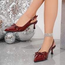 Women EU Size Peep-Toe Roman Style Chunky Heel Sandals Hollow Out Lace Up Short Boots, Jazz Dance High Heels, Plus Size 43 - Red - View 6