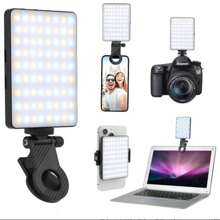 Selfie Light Clip For Phone,Laptop,Tablets, Camera, LED Cell Phone Fill Light, Adjustable Light Modes, Rechargeable Clip On Ring Light Portable Selfie Fill Light LED Light, LED Fill Light Selfie Light, For Photo Selfie Video Recording Zoom Meeting,Interviews,Live Streaming,Vlog,Family Gatherings, Christmas Party Shooting, Handheld Selfie,Outdoor Activities 1800mAh - Multicolor - View 12