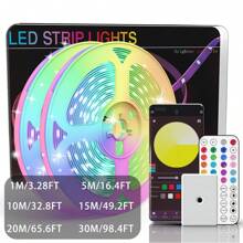 NBBUFF 3ft-100ft(2 Rolls 50ft) Smart LED Strip Lights For Home Decor, With App Control And IR Remote Adhesive Backing Adjustable Brightness Music Sync Timing DIY Scene Modes, LED Lights For Room Decor TV Backlight Birthday Party Kitchen Bedroom Decor Gifts - Multicolor - View 10