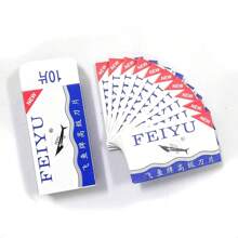 10pcs Vintage Retro Double Edge Safety Razor Blades, Manual Shaving Razor, Shaver Accessories For Facial, Beard Trimming - Silver - View 6
