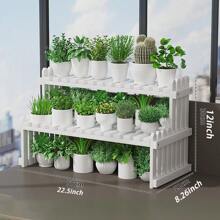 Wooden Flower Display Rack 2-Storey Wooden Plant Rack Flower Pot Rack Display Rack, Mobile Flower Shop Bouquet Rack, Used For Outdoor Flower Pop-Up Activities In Flower Shops And Courtyard Gardens. - Multicolor - View 7