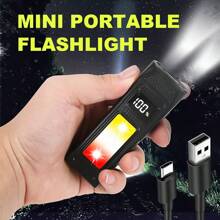 1pc Mini Outdoor COB Long Runtime Strong Light Camping Repair Magnetic Adsorption Multifunctional Work Flashlight