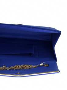 Girly Handbags Womens Faux Suede Envelope Clutch Bag Small - Royal Blue - View 4
