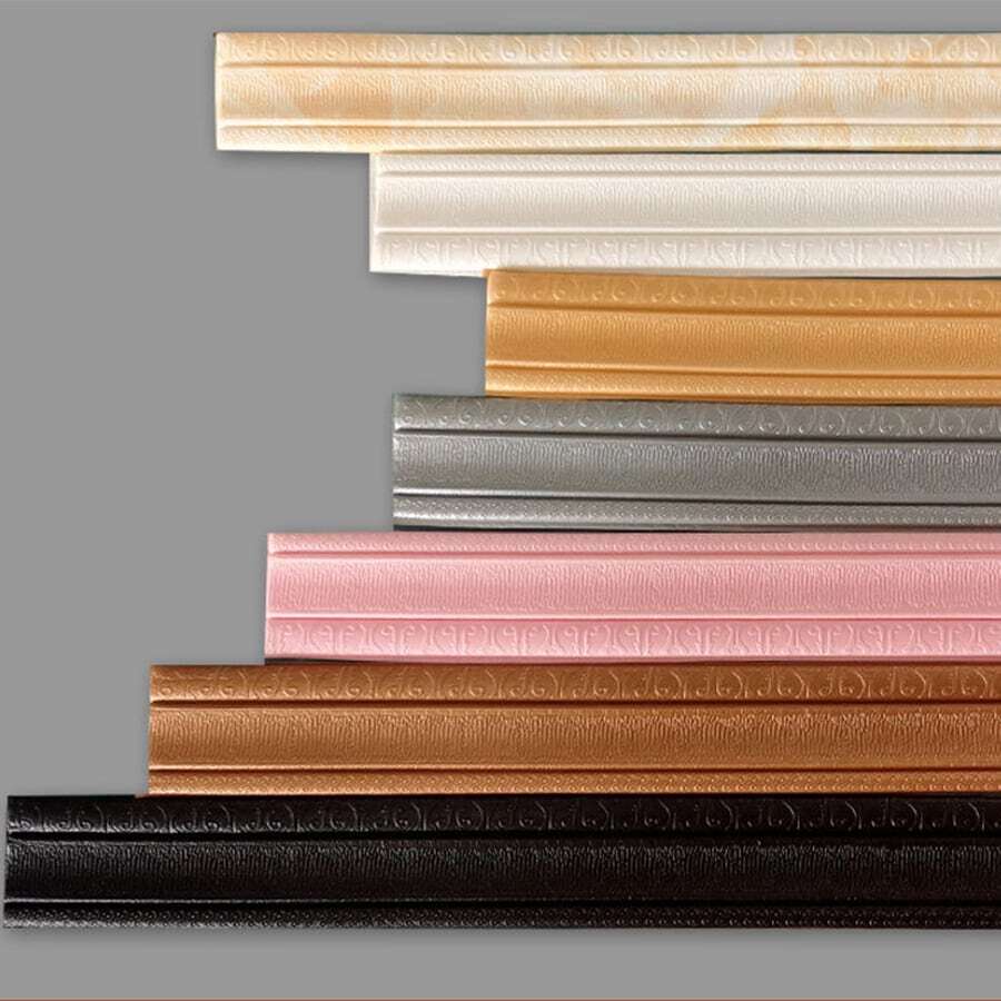 225CM3D Self-Adhesive Wall Stickers, Waistlines, Skirting Boards, Foundation Lines, Border Lines, Corner Lines, Edge Banding Strips, Door Frame Edge Banding Decorative Strips And Other Wall Decorations Can Be Used For Bedroom - Multicolor - View 1