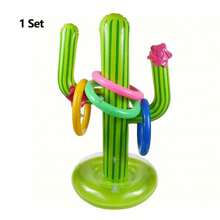 1 Set/2 Sets Summer PVC Water Game Inflatable Cactus Ring Toss Game Set For Summer Swimming Pool Beach Lawn Play Birthday Party Games Water Sports Fun, Beach Essentials, Beach Accessories, Pool Float - Multicolor - View 12